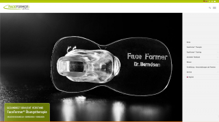 FaceFormer Website unter www.faceformer.de - Screenshot